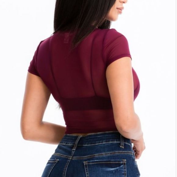 Back in Stock! Black Sheer Crop Top also in 3 Other Colors! - Picture 5 of 13